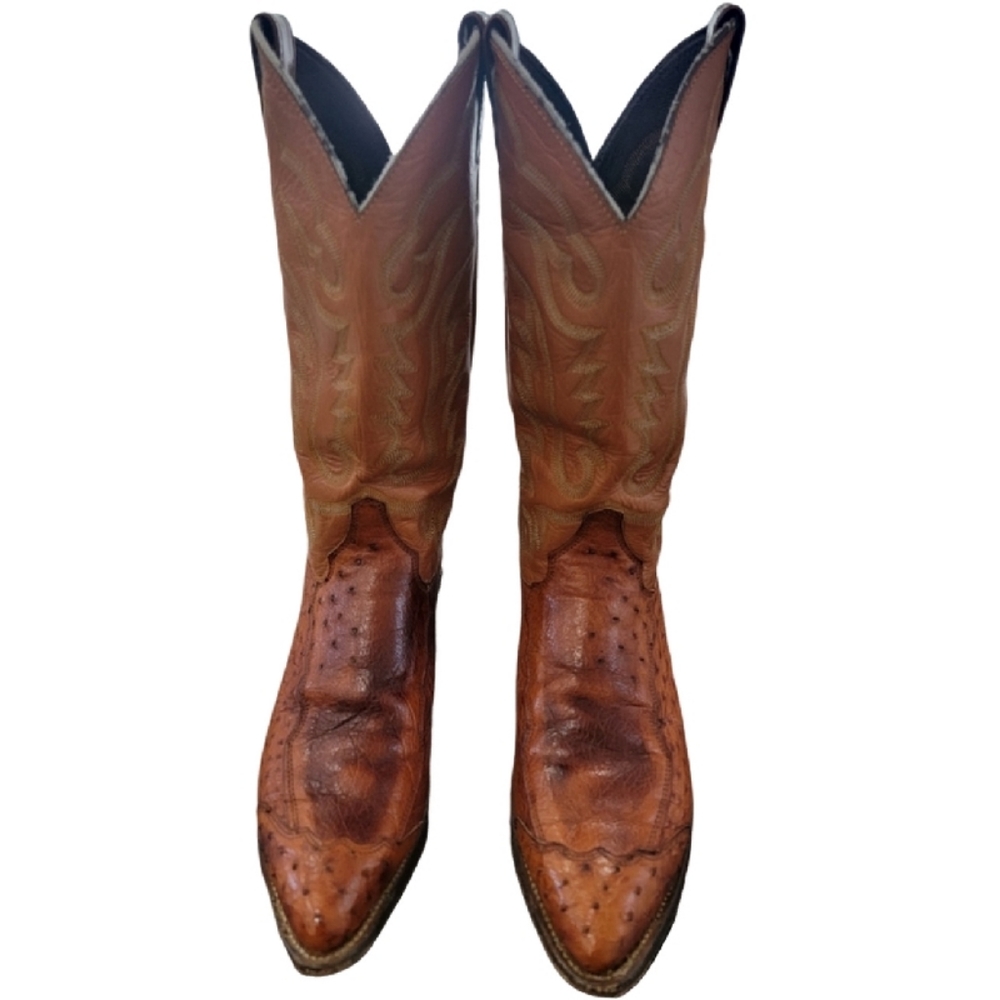JUSTIN STYLE COWBOY BOOTS 40066 and Cowboy Boot Bag SZ 9 D